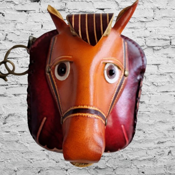 Horse Leather Wristlet Wallet Change Coin Purse Zip Closure Charm Western Pony - Picture 2 of 16